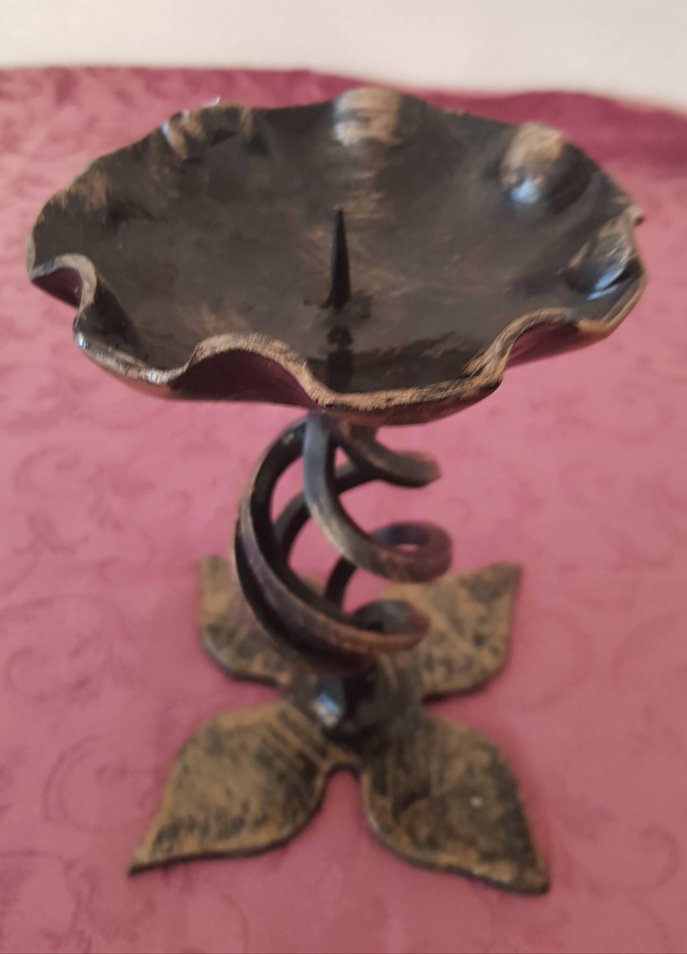 Wrought iron candlestick