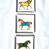 Set of 3 porcelain coasters from Auteuil