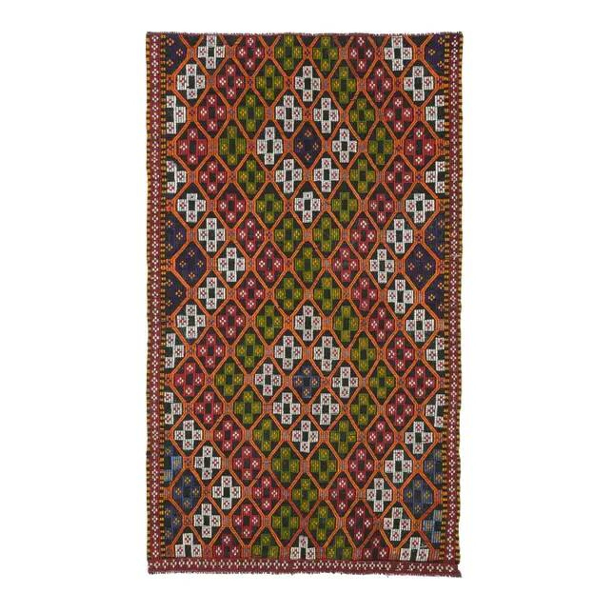 1970s Vintage Turkish Hand-Knotted Wool Cotton Brown Area Rug 159x278