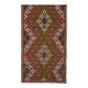 1970s Vintage Turkish Hand-Knotted Wool Cotton Brown Area Rug 159x278