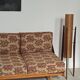 Folding sofa bed Canapé banquette Interier Praha 1960 floral pattern fabric