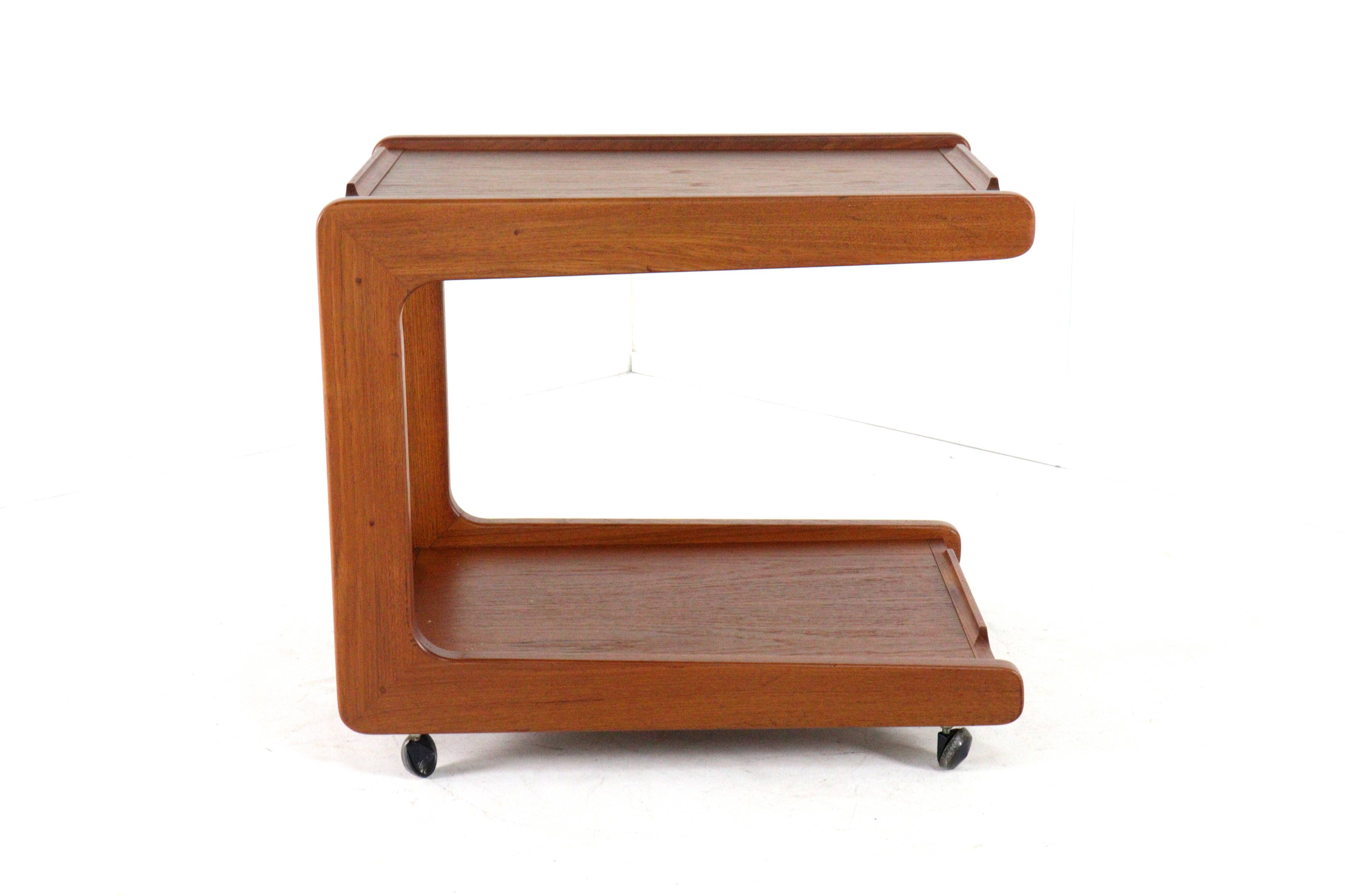 Danish design teak trolley - mid century modern design