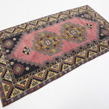 Tapis Oushak rose 4x7 fait main, 120x214Cm