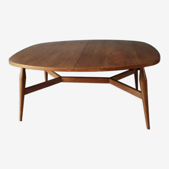 Table escamotable scandinave années 60