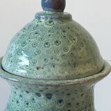 Unusual Vase/Pot/Urn, Glazed Terracotta Ceramic, Red, Signed "DP"