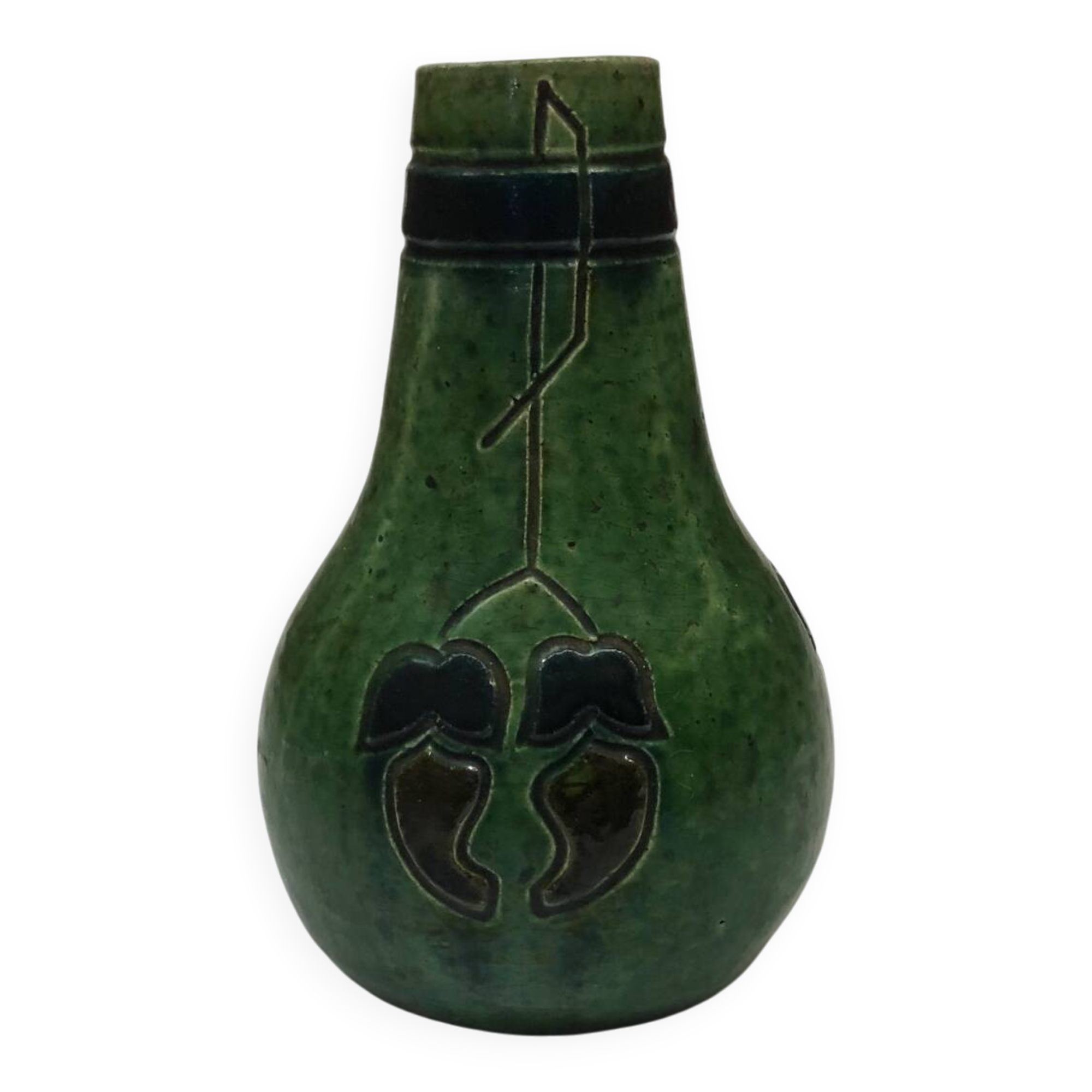 Flemish art deco stoneware soliflore vase