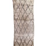 Tapis Berbère beige  Azilal - 216 x 84 cm