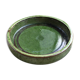 Assiette plat en terre vernissée vert