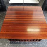 Table basse XL design vintage en bois exotique