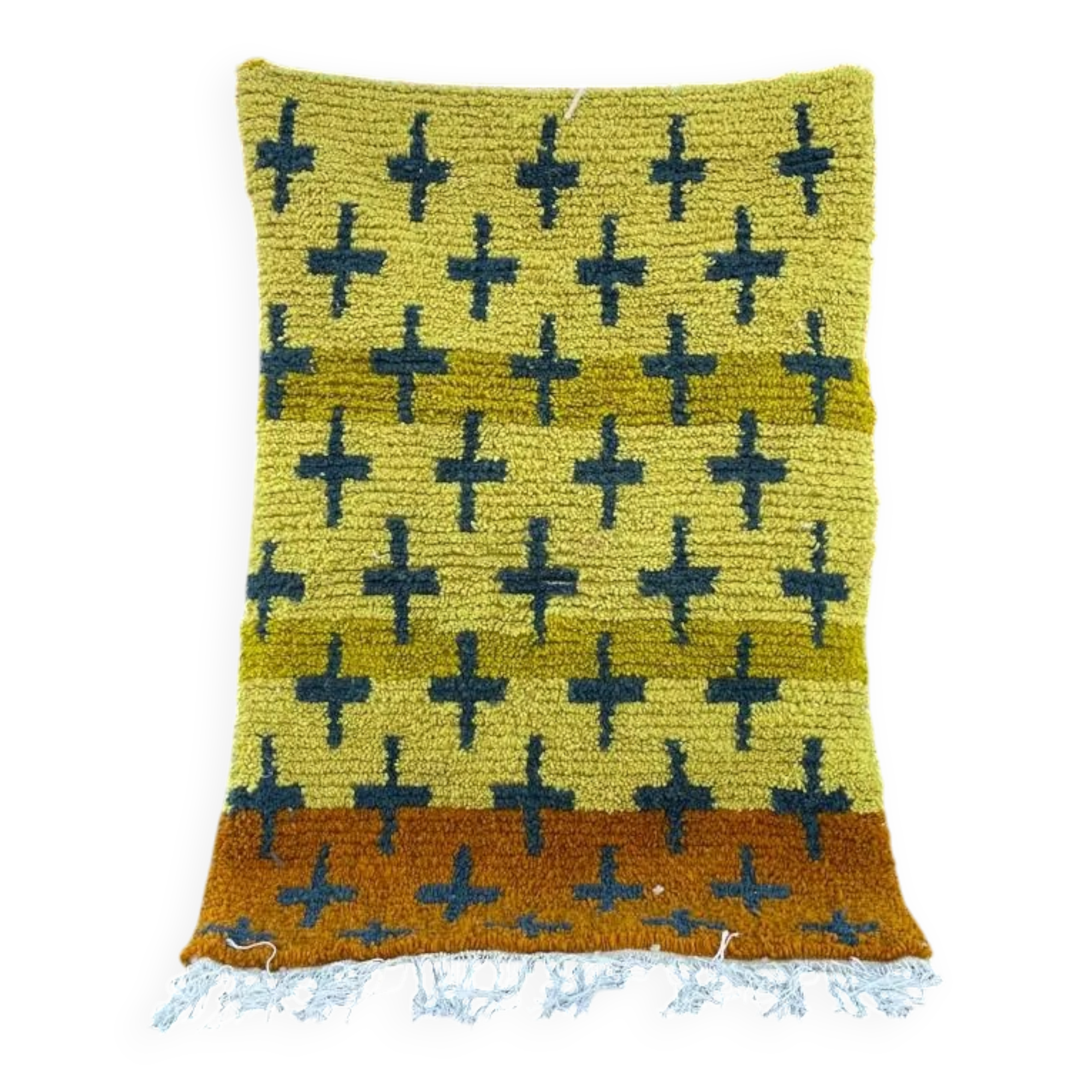 Tapis berbère en laine pure, artisanal, 250x150 cm, fait main au Maroc