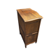 Small Louis XV bedside table in oak – niche and 3 drawers