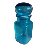 Apothecary bottle airtight blue glass jar