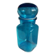 Apothecary bottle airtight blue glass jar