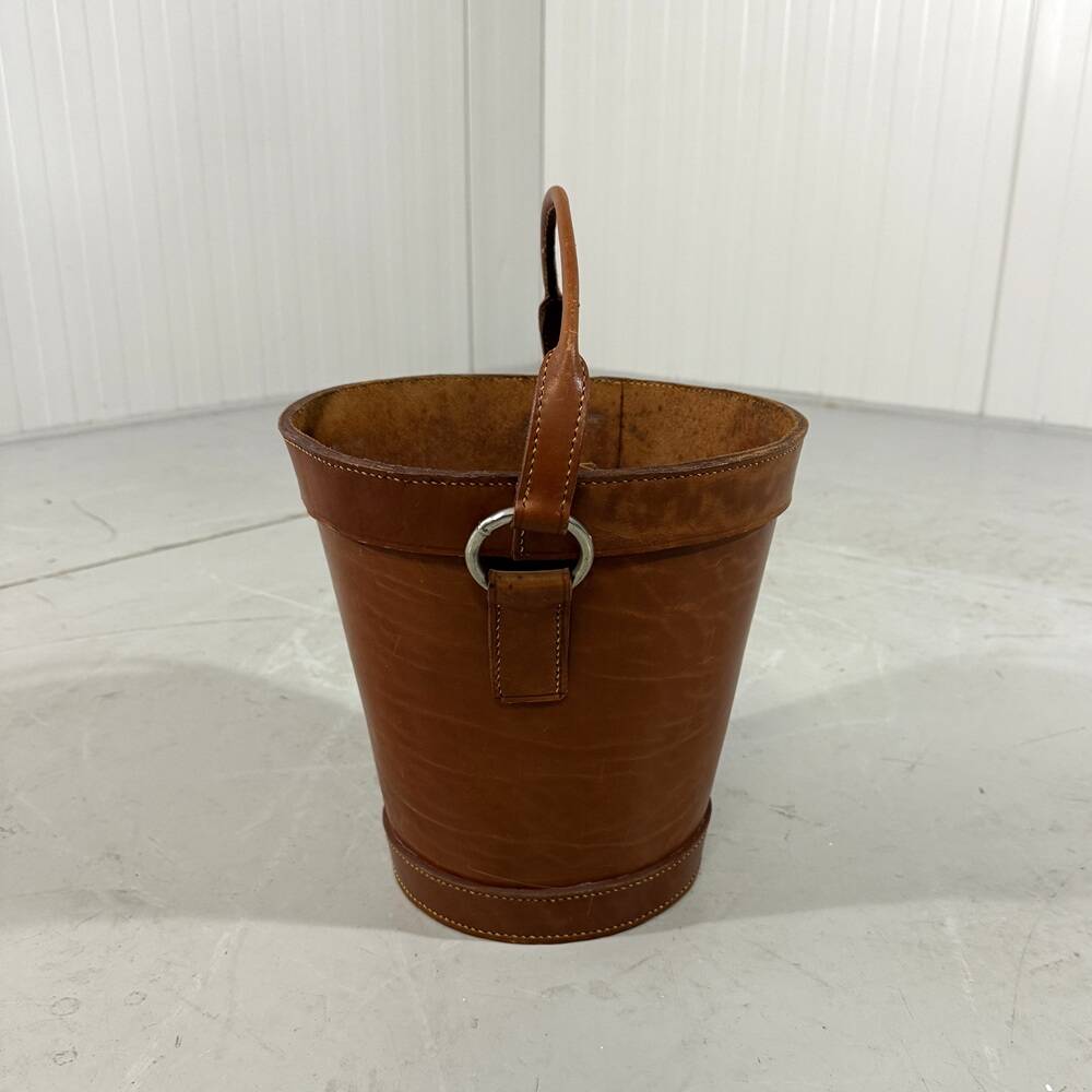 Leather waste paper basket 1960’s