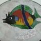 Ceramic plate le brescon fish decoration 60s
