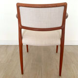 Armchairs model 65 mid century in teak by N.O.Moller for J.L.Mollers