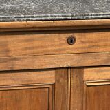 Grand buffet, meuble de toilette ancienne à dessus de marbre XIXe