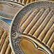 Set of 6 asparagus barbotine plates
