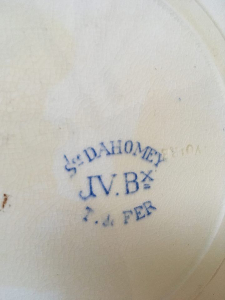 Composition of eight blue plates