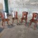 Série de 4 chaises de chalet 1970