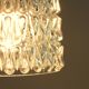 Pressed Crystal Glass Pendant Lamp with Tear Drop Pattern, Sweden, 1960s
