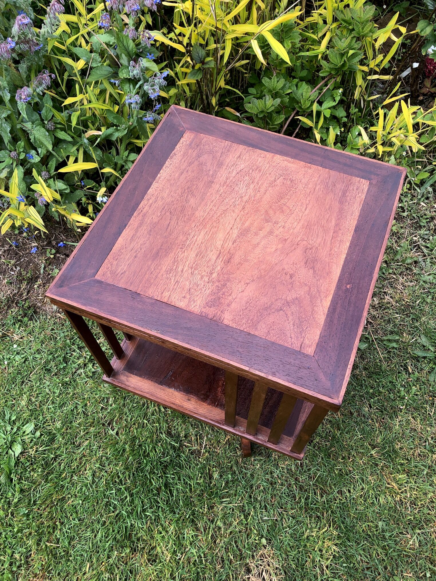 Exotic wooden swivel library