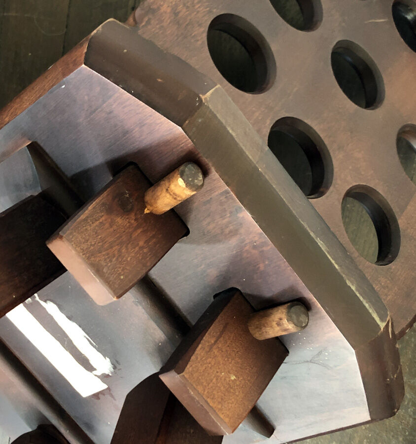 Lot de 4 chaises brutalistes vintage 50's