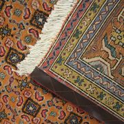 Vintage persian living room rug handwoven red wool ardebil carpet area rug- 197x292cm