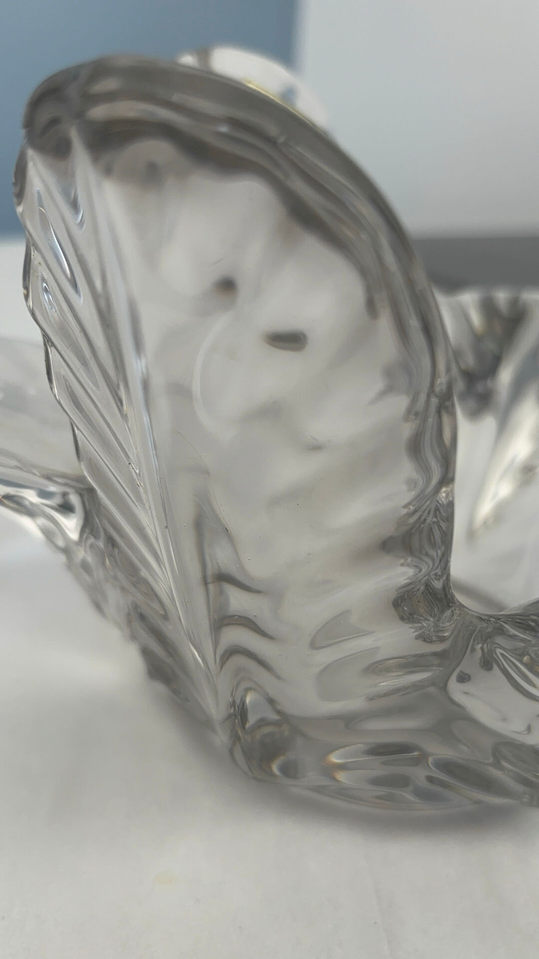 Vide-poche vintage Vannes-le-Châtel en cristal formant fleur