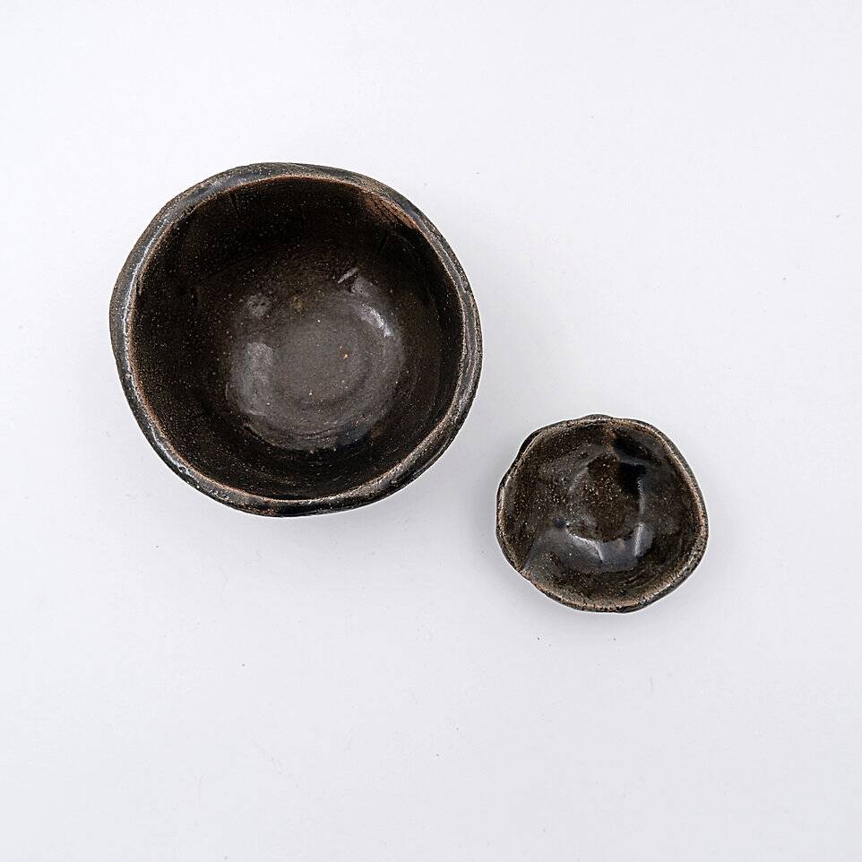 Set of decorative ceramics - "Fond d'Atelier" - N.Lebrun - Belgium 1970s