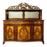 Rococo Revival Sideboard in Walnut and Veneer, 1850