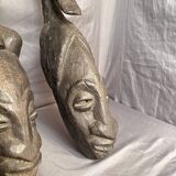 Ancient Pair Mask Helmet Dogon Bambara Mali Ceremony Ritual