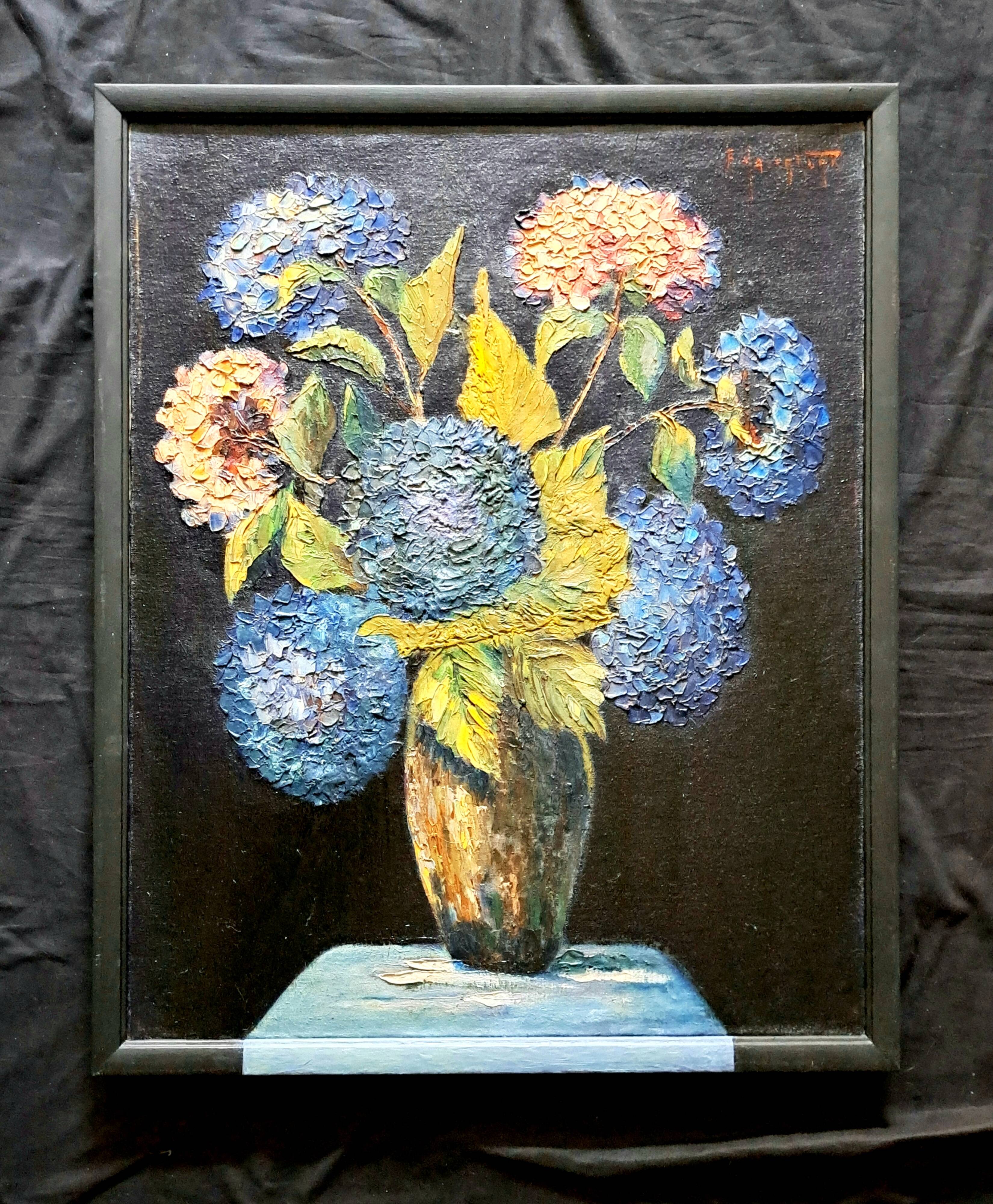 Still life tableau Impressionism oil on canvas Fritz Haberkorn