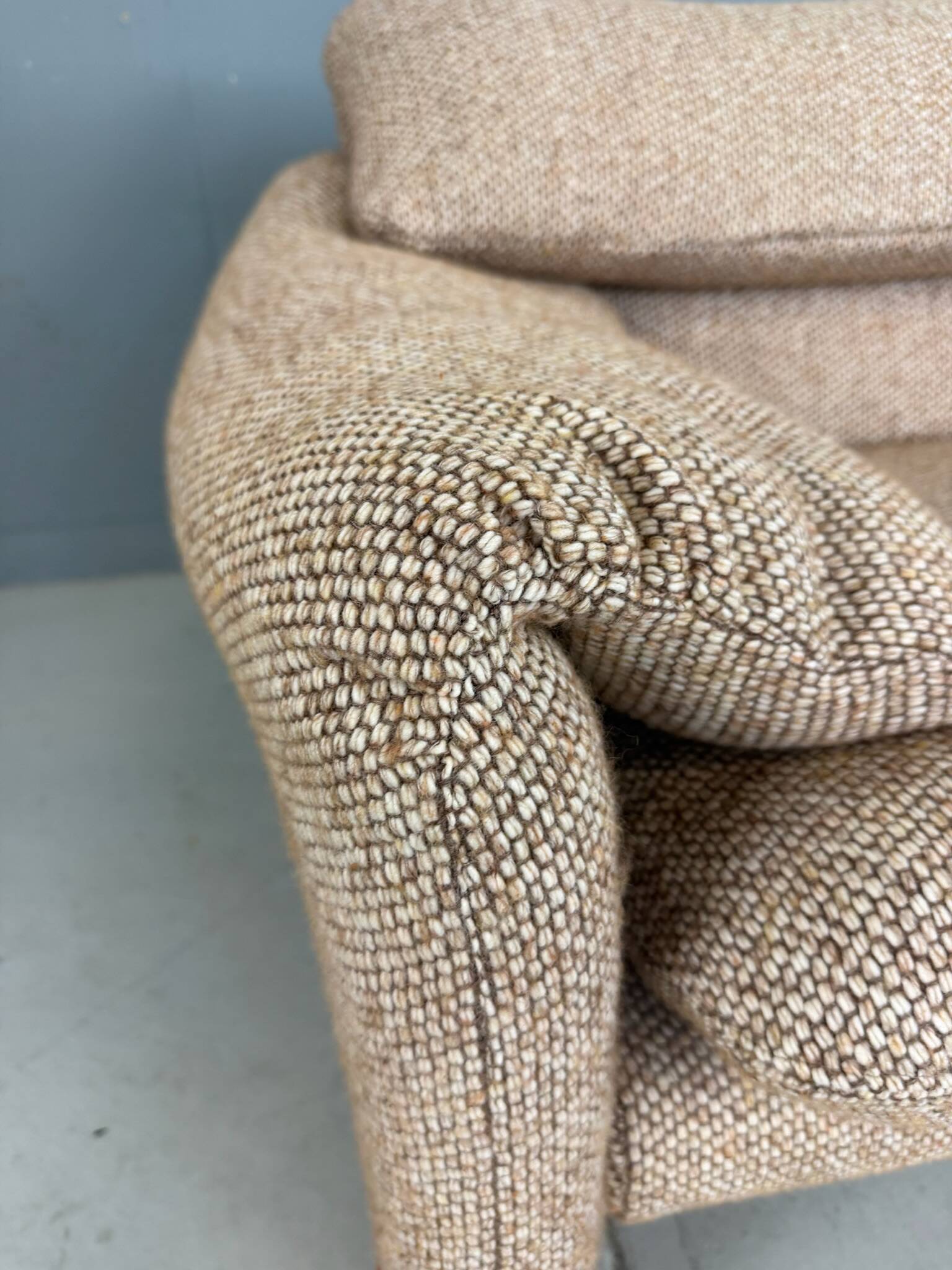 Vico Magistretti "Maralunga" 3-seater re-upholstered full wool sofa for Cassina