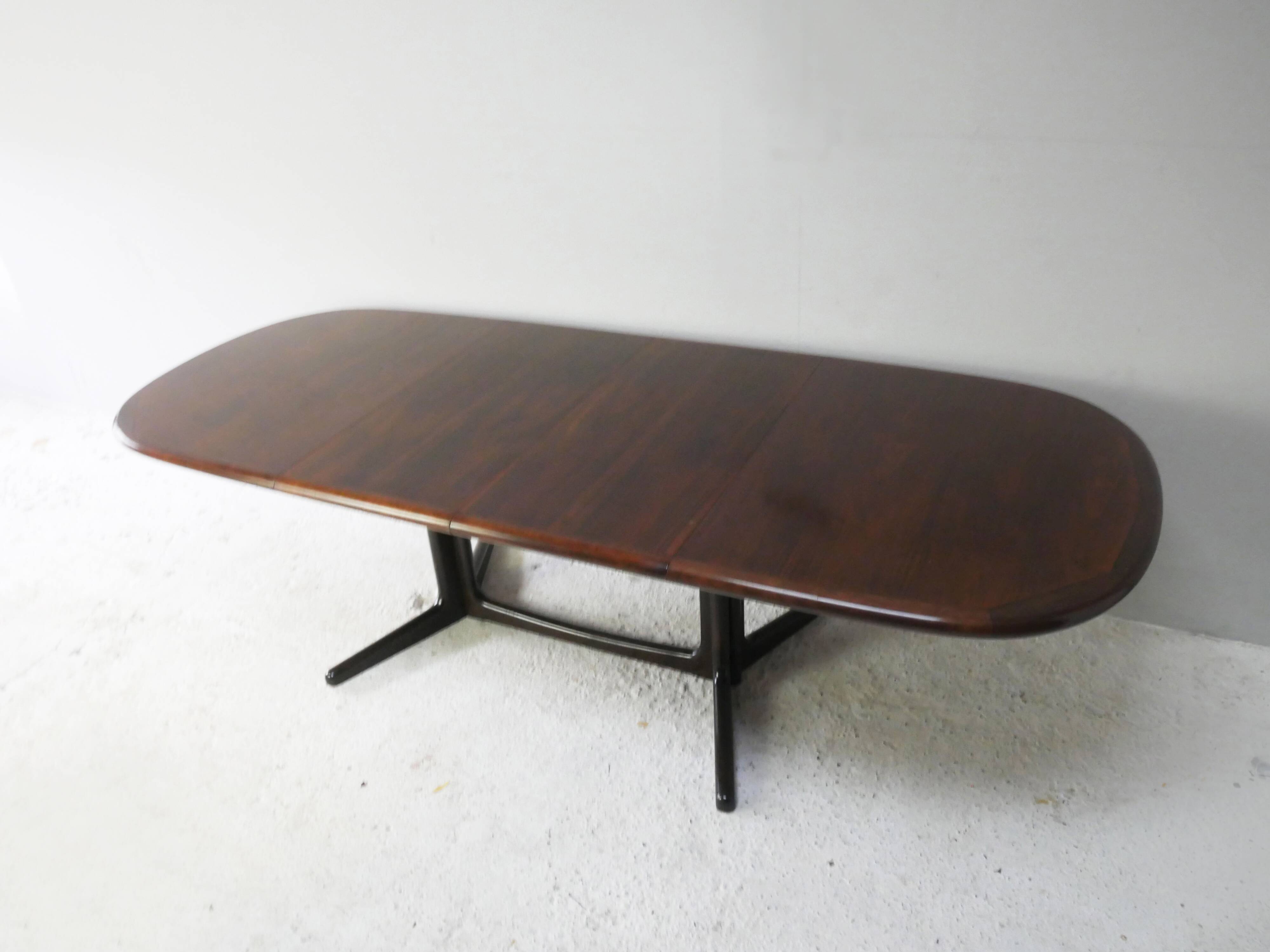 1960’s mid century danish rosewood large dining table by edvard valentinsen