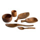 Set of vintage turned and carved wooden cups