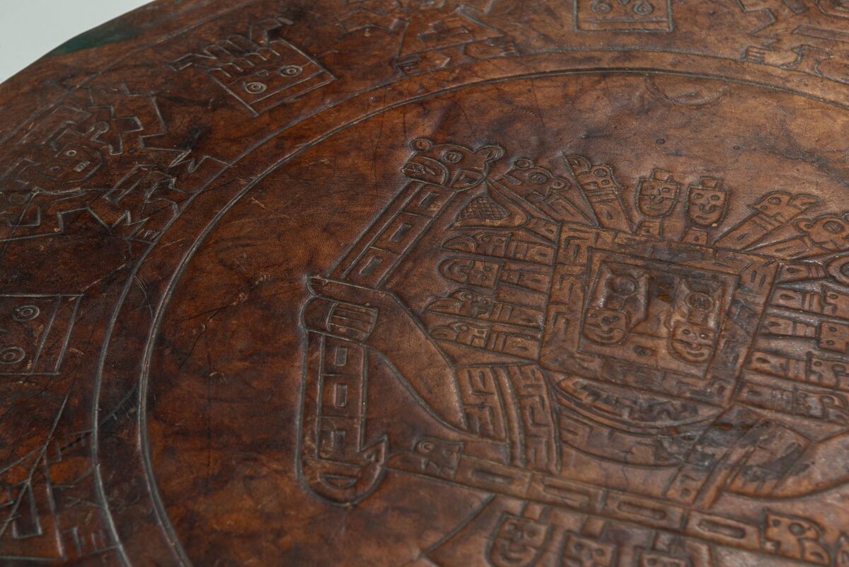 Angel Pazmino round coffee table Muebles de Estilo Ecuador 1960