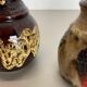 Set of 3 multi-color fat lava op art pottery vase made bay ceramics, germany