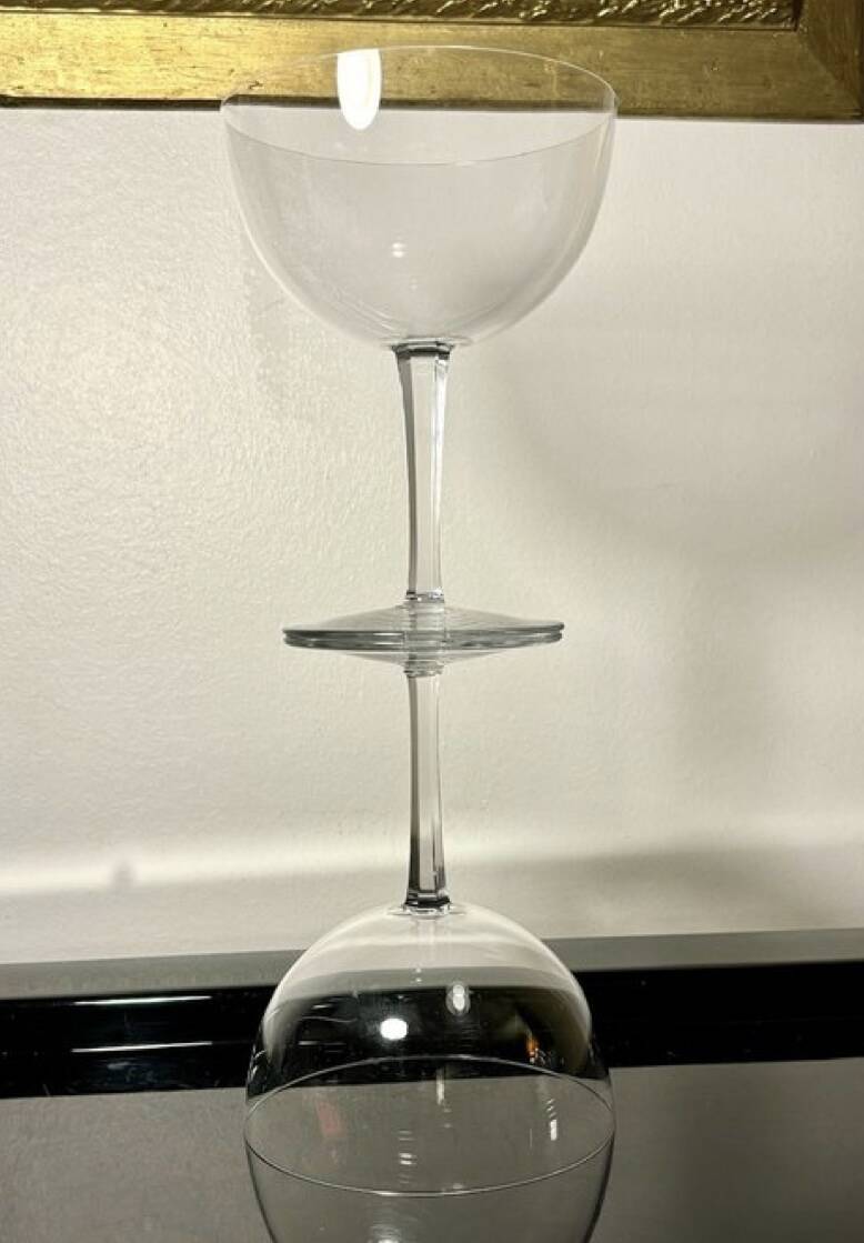 2 tasting champagne glasses Baccarat