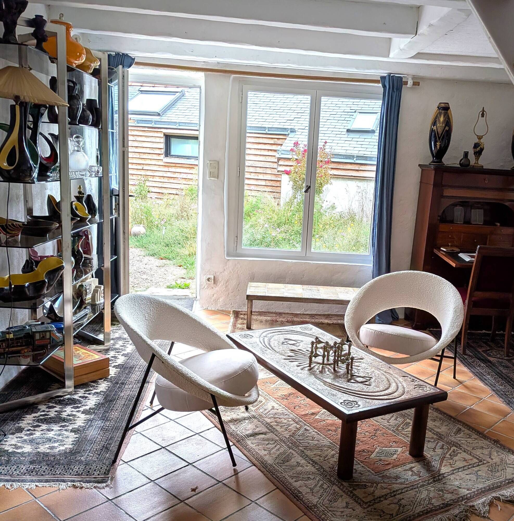 Pair of Saturn armchairs by Geneviève Dangles and Christian Defrance.