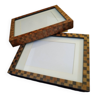 Straw marquetry frames