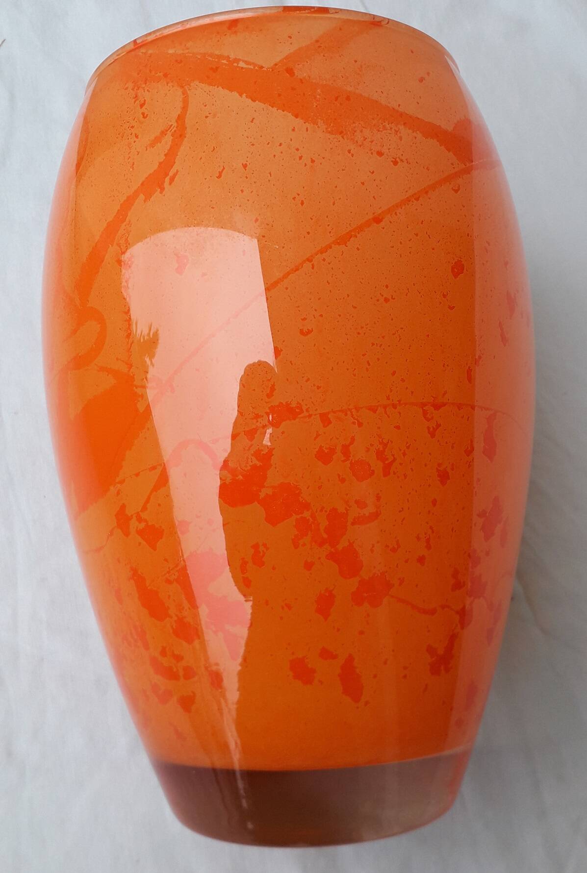 Orange glass vase