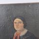 Huile sur toile portrait de femme