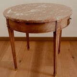 Louis XVI style pedestal table in mahogany and 20th century veneer