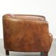 Fauteuil aviateur en cuir de vachette de couleur cognac