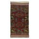 Vintage Scatter Rug, Dark Red Turkish Accent Rug, Door Mat, Handmade Bat Mat, Kitchen Rug