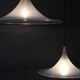 1970s Pair of Guzzini "Trumpet" Pendant Lamps by Meblo , Italy