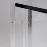 Table basse en lucite et verre, karl springer, 1970s