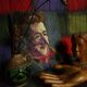 Painting portrait of a Dandy with oil on wood