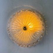 Murano glass scalloped flushmount ceiling light, Italy 1960s